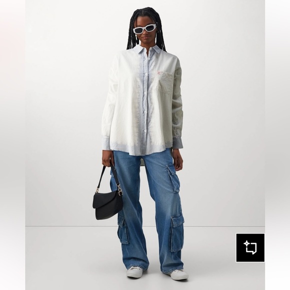 BDG Urban Outfitters
BLEACH STRIPE SADIE - Button-down blouse - ivory Sz XS NWT - Picture 2 of 15